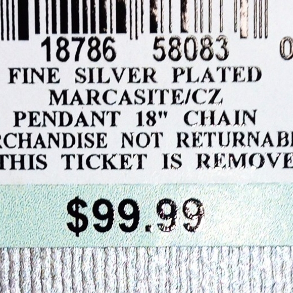 🆕 MARCASITE STERLING SILVER PENDENT & CHAIN - Picture 3 of 4